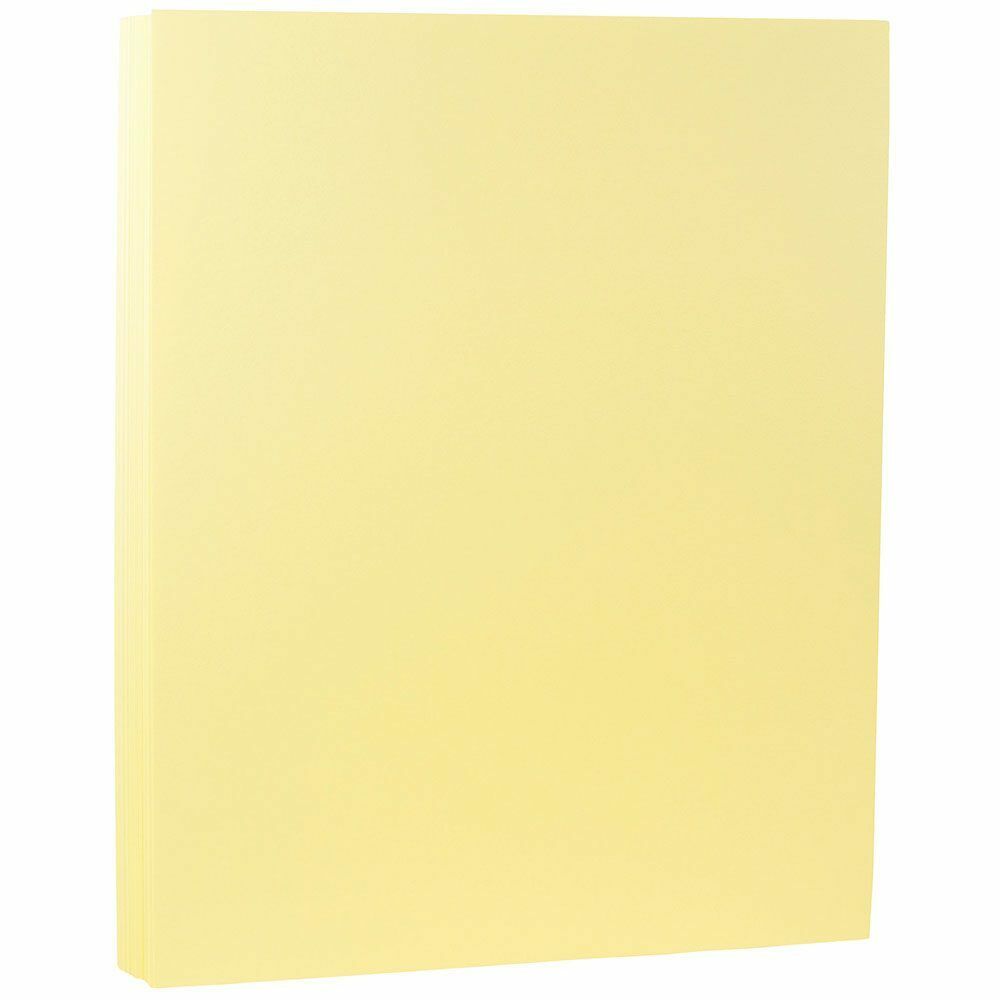 JAM Paper Letter Matte Paper, Light Yellow, Letter (8.5in x 11in), 50 Sheets Per Pack, 28 Lb MPN:16729231