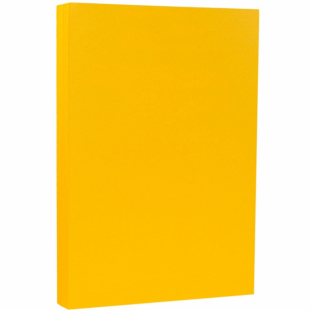 JAM Paper Legal Matte Paper, Sunflower Yellow, Legal (8.5in x 14in), 50 Sheets Per Pack, 28 Lb MPN:16729346