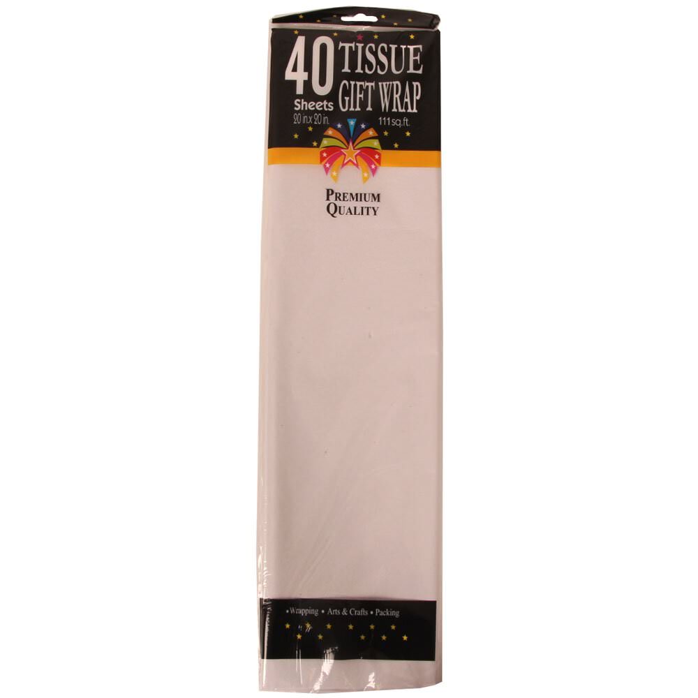 JAM Paper Tissue Paper, 26inH x 20inW x 1/8inD, White, Pack Of 40 Sheets MPN:211518944