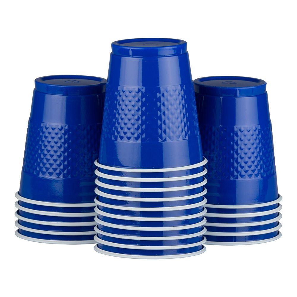 JAM PAPER Plastic Party Cups, 12 oz, Blue, 20 Glasses/Pack MPN:2255520701