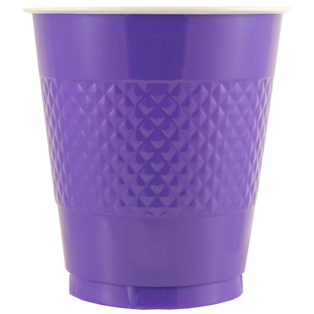 JAM PAPER Plastic Party Cups, 16 oz, Electric Purple, 20 Glasses/Pack MPN:22555216PU