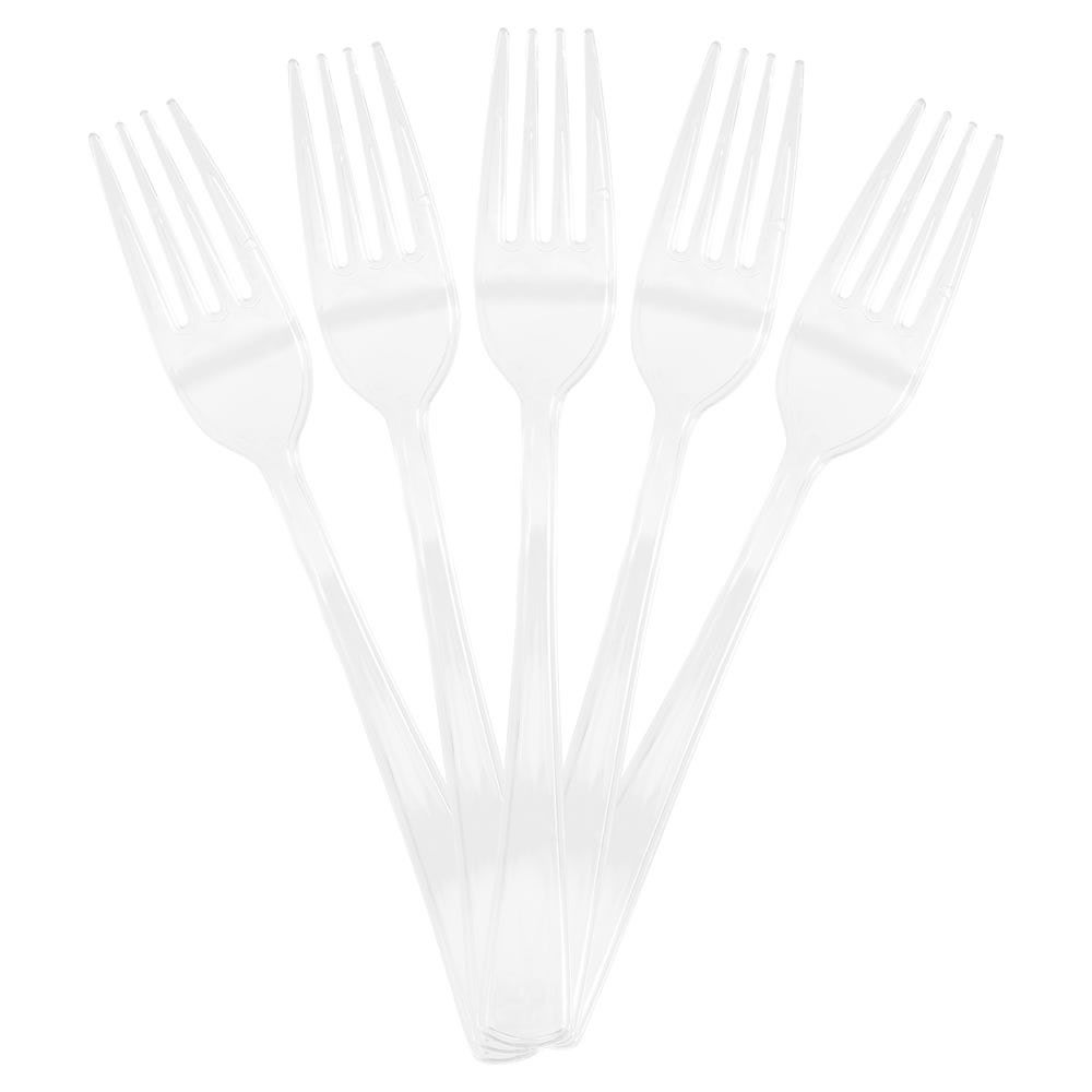 JAM PAPER Premium Utensils Party Pack, Plastic Forks, Clear, 48 Disposable Forks/Pack MPN:297F48CL