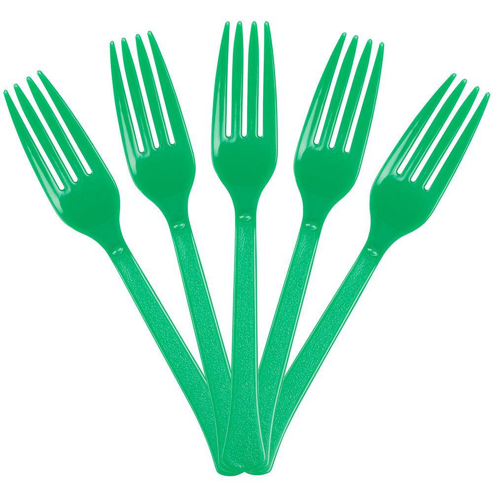 JAM PAPER Premium Utensils Party Pack, Plastic Forks, Green, 48 Disposable Forks/Pack MPN:297F48GR