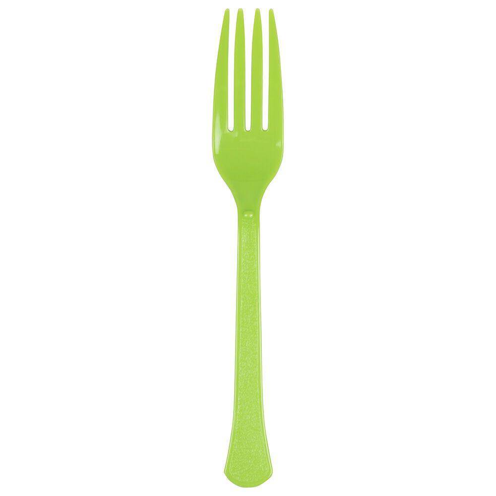 JAM PAPER Premium Utensils Party Pack, Plastic Forks, Lime Green, 48 Disposable Forks/Pack MPN:297F48LG