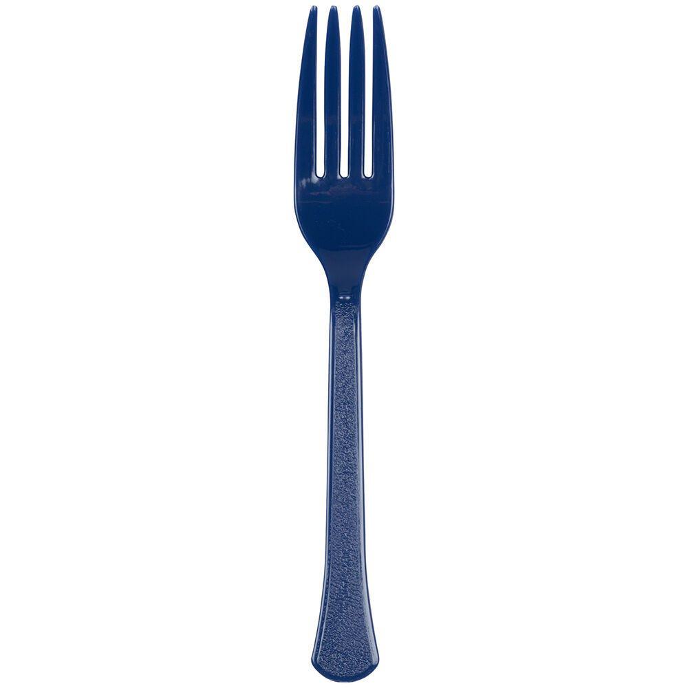 JAM PAPER Premium Utensils Party Pack, Plastic Forks, Navy Blue, 48 Disposable Forks/Pack MPN:297F48NV