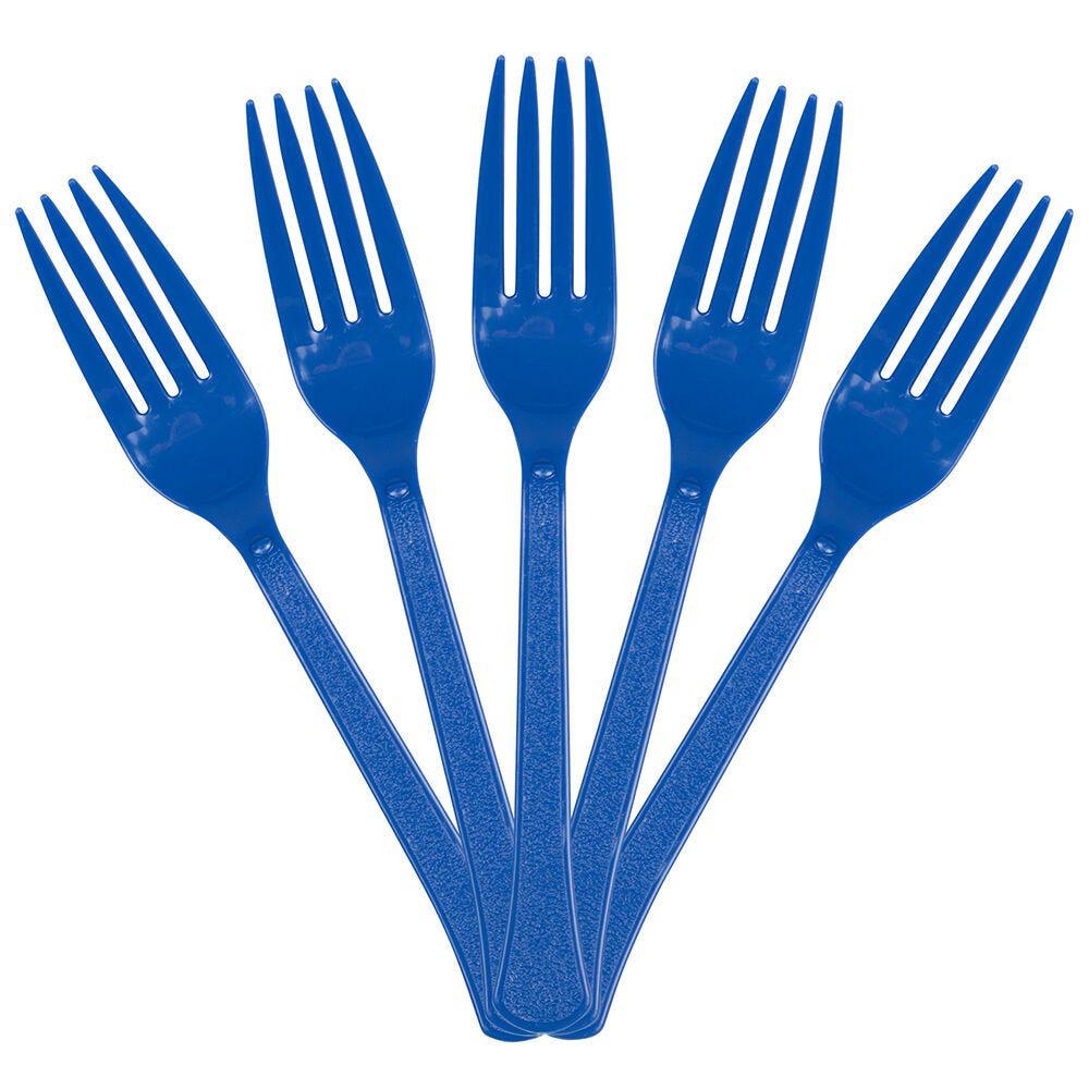 JAM PAPER Premium Utensils Party Pack, Plastic Forks, Royal Blue, 48 Disposable Forks/Pack MPN:297F48RB