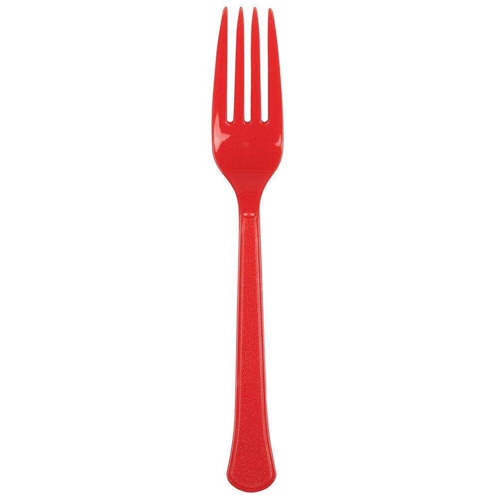 JAM PAPER Premium Utensils Party Pack, Plastic Forks, Red, 48 Disposable Forks/Pack MPN:297F48RE
