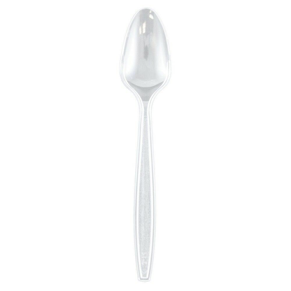 JAM PAPER Big Party Pack of Premium Plastic Spoons, Clear, 100 Disposable Spoons/Box MPN:297SP100CL