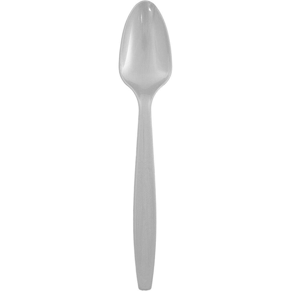 JAM PAPER Big Party Pack of Premium Plastic Spoons, Silver, 100 Disposable Spoons/Box MPN:297SP100SI