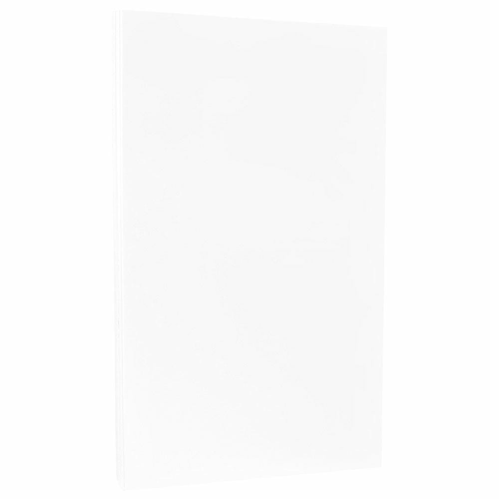 JAM Paper Strathmore 24 Lb Paper, 11in x 17in, Ledger, Bright White Wove, Pack Of 100 Sheets MPN:51747084