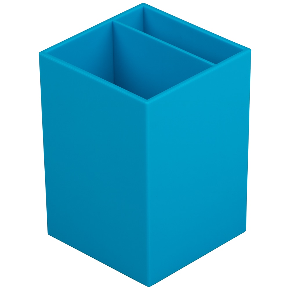 JAM Paper Pen Holder, 3-7/8inH x 2-3/4inW x 2-3/4inD, Blue MPN:341BU