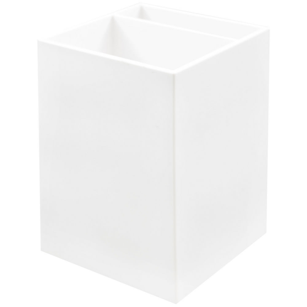JAM Paper Pen Holder, 3-7/8inH x 2-3/4inW x 2-3/4inD, White MPN:341WH