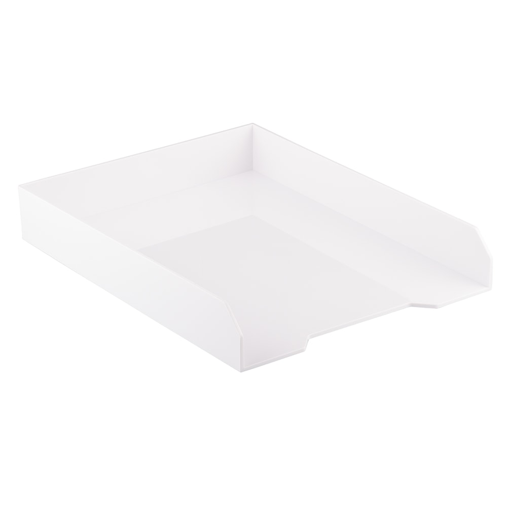 JAM Paper Stackable Paper Tray, 2inH x 9-3/4inW x 12-1/2inD, White MPN:344WH