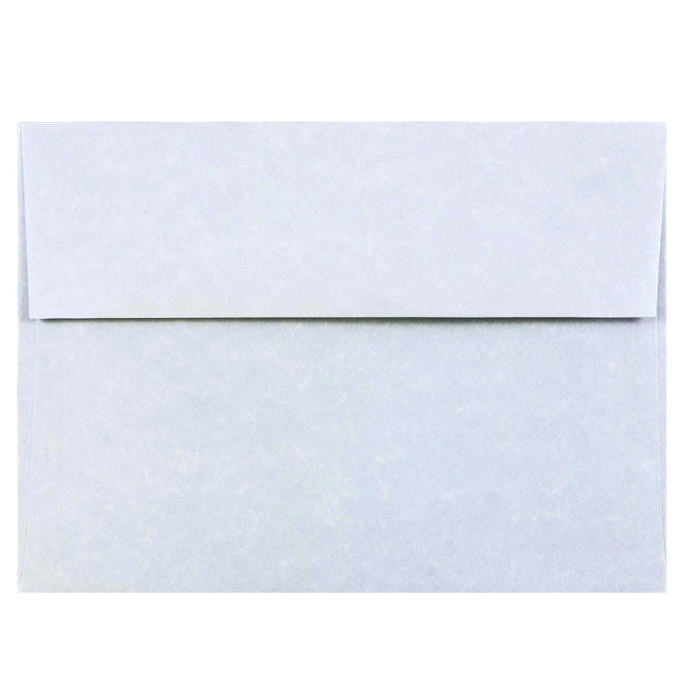 JAM Paper Parchment Booklet Invitation Envelopes, A7, Gummed Seal, 30% Recycled, Blue, Pack Of 25 MPN:10379