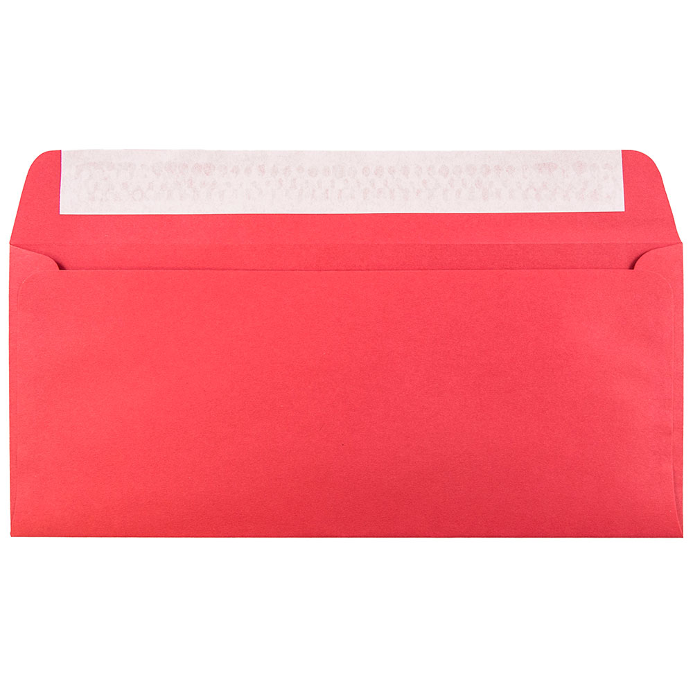 JAM Paper Booklet Envelopes #10, Peel & Seal Closure, Red, Pack Of 50 Envelopes MPN:11789I