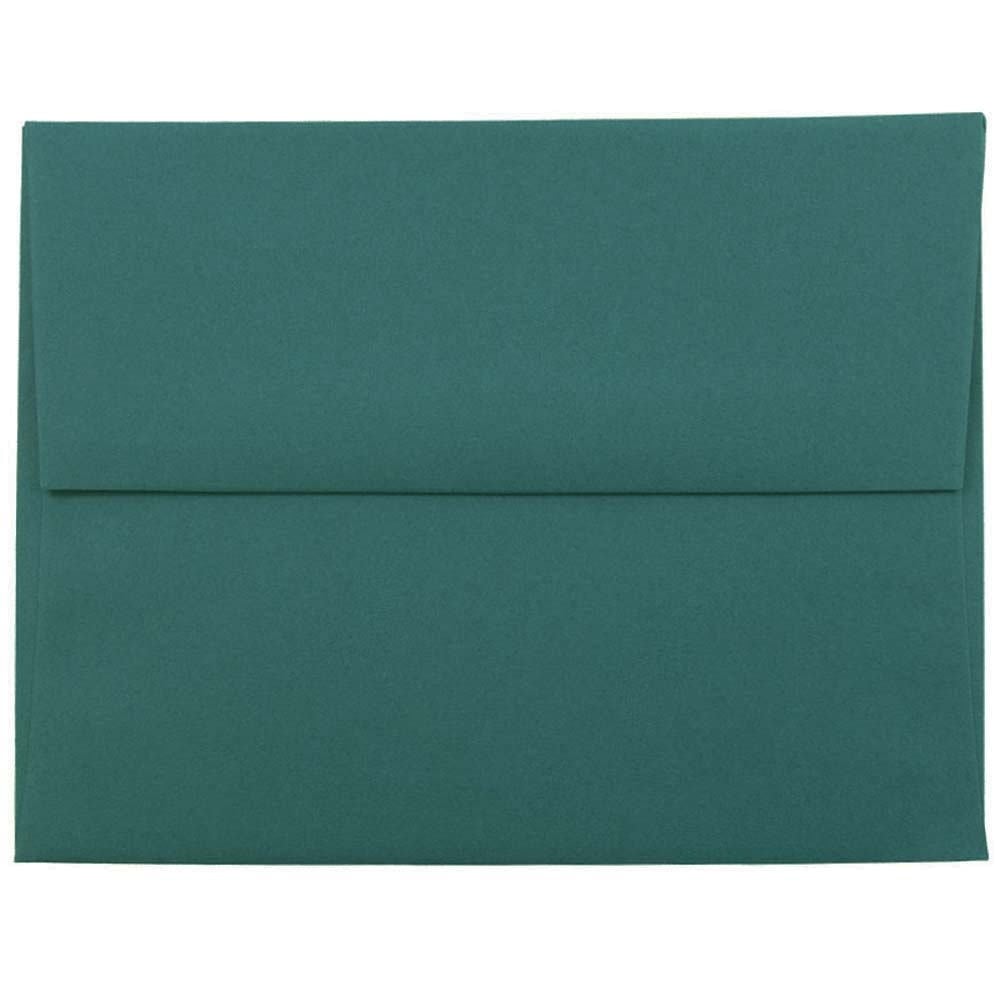 JAM Paper Booklet Invitation Envelopes, A2, Gummed Seal, Teal, Pack Of 25 MPN:124823544