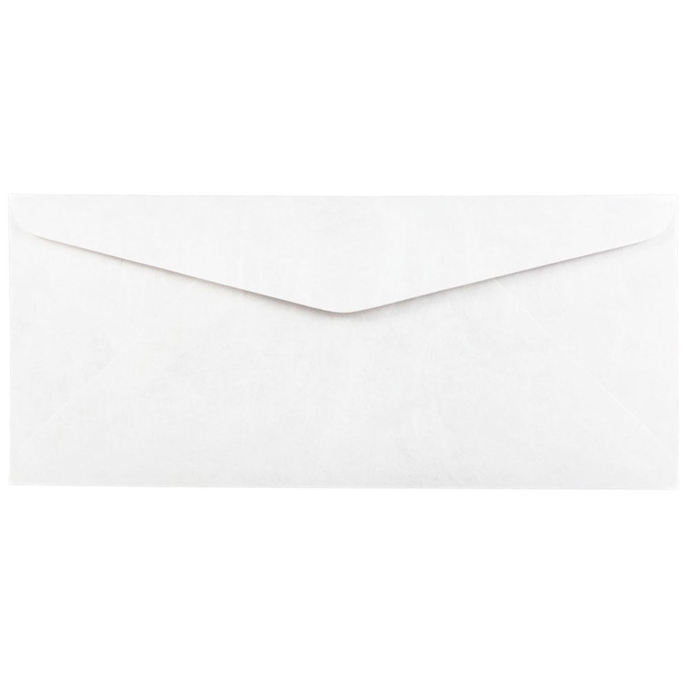 JAM Paper Tyvek Business Envelopes, #10, Gummed Seal, White, Pack Of 50 MPN:1261599