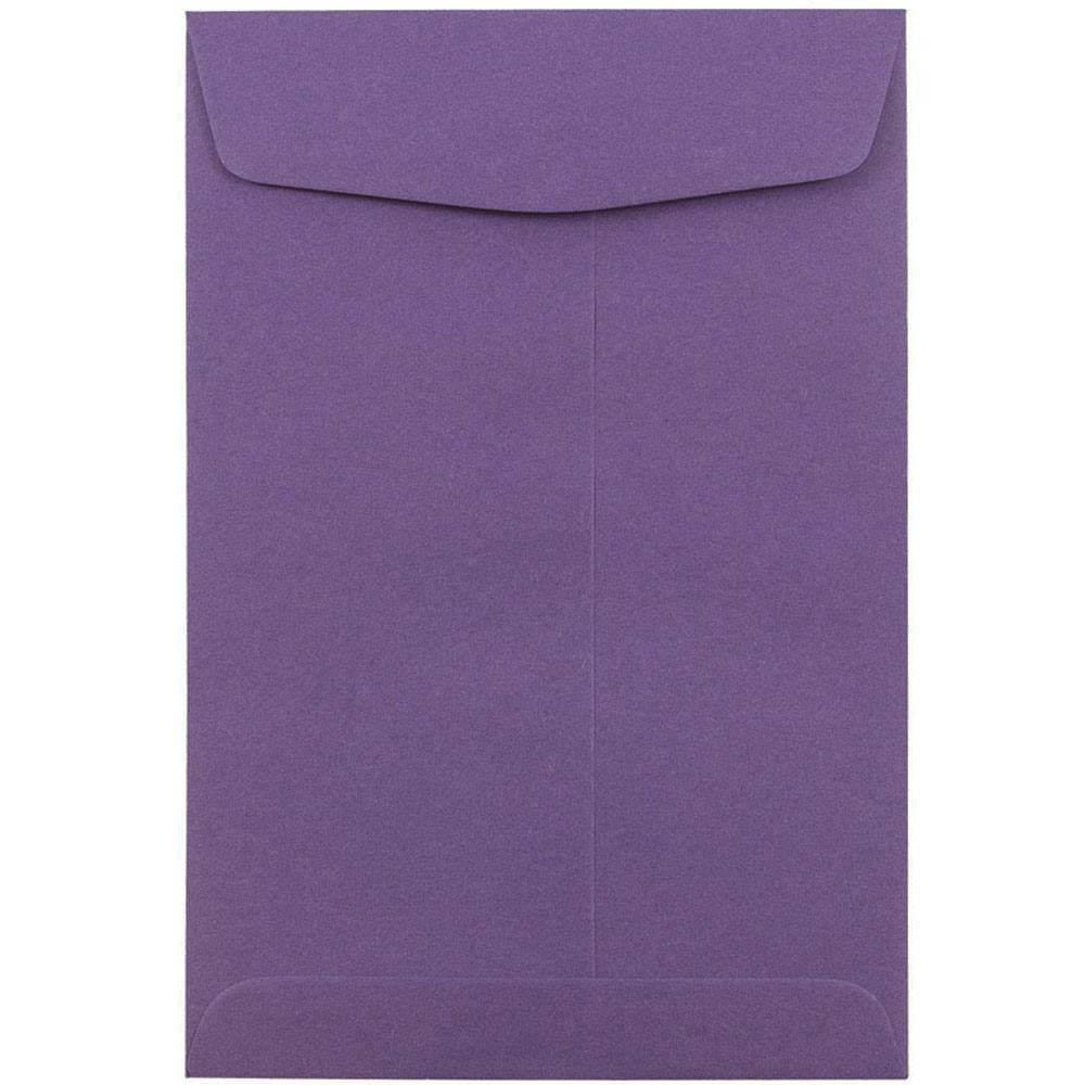 JAM Paper Open-End 6in x 9in Catalog Envelopes, Gummed Seal, Dark Purple, Pack Of 100 MPN:1287033C