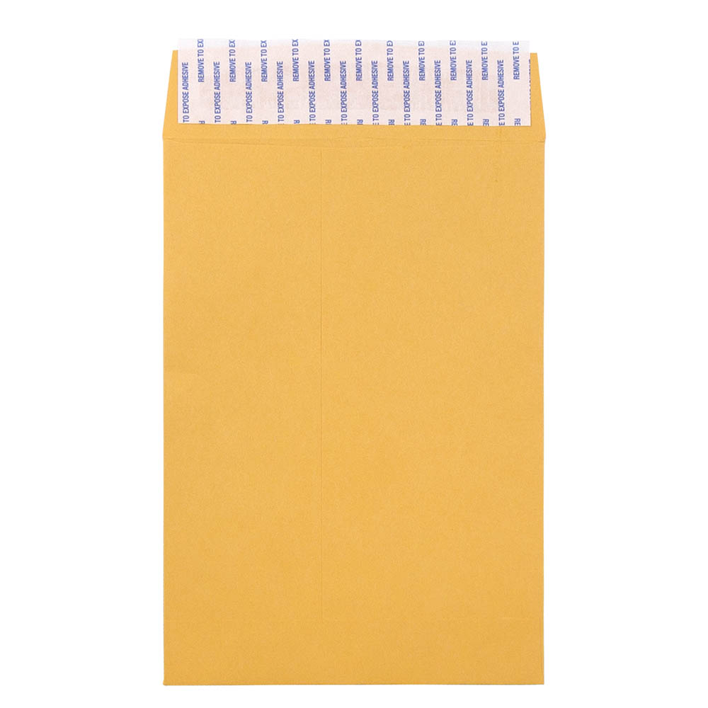 JAM Paper Envelopes, 6in x 9in, Peel & Seal Closure, Brown Kraft, Pack Of 500 Envelopes MPN:13034199C