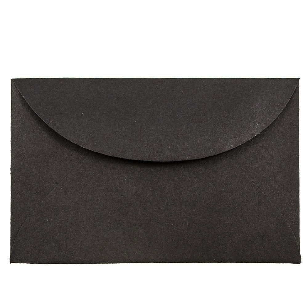 JAM PAPER 3Drug Mini Envelopes, 2 5/16 x 3 5/8, Black Linen, 25/Pack MPN:13238