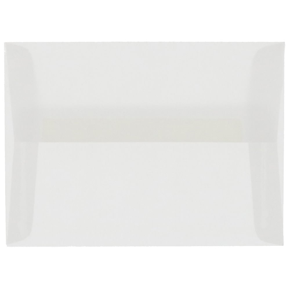 JAM Paper Booklet Invitation Envelopes, A6, Gummed Seal, Clear Translucent, Pack Of 25 MPN:13756