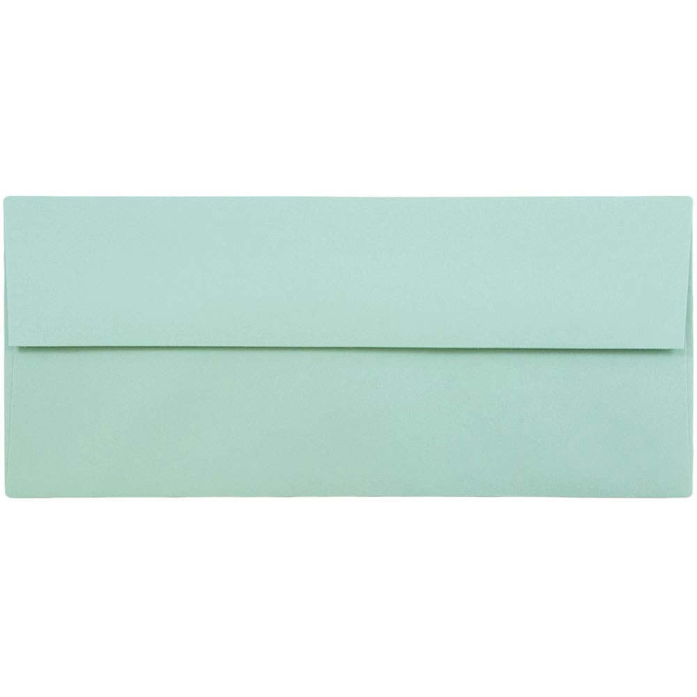 JAM PAPER #10 Business Premium Envelopes, 4 1/8in x 9 1/2in, Aqua Blue, Pack Of 25 MPN:1523976