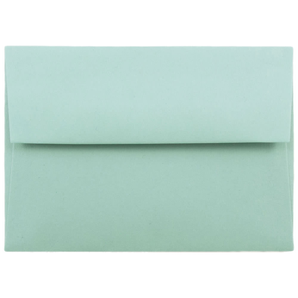 JAM Paper Booklet Invitation Envelopes, A2, Gummed Seal, Aqua, Pack Of 25 MPN:1523981