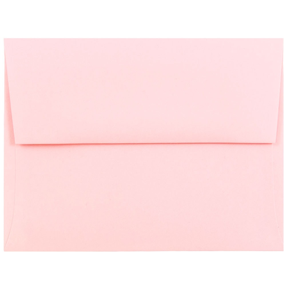 JAM Paper Booklet Invitation Envelopes, A2, Gummed Seal, Baby Pink, Pack Of 25 MPN:155623