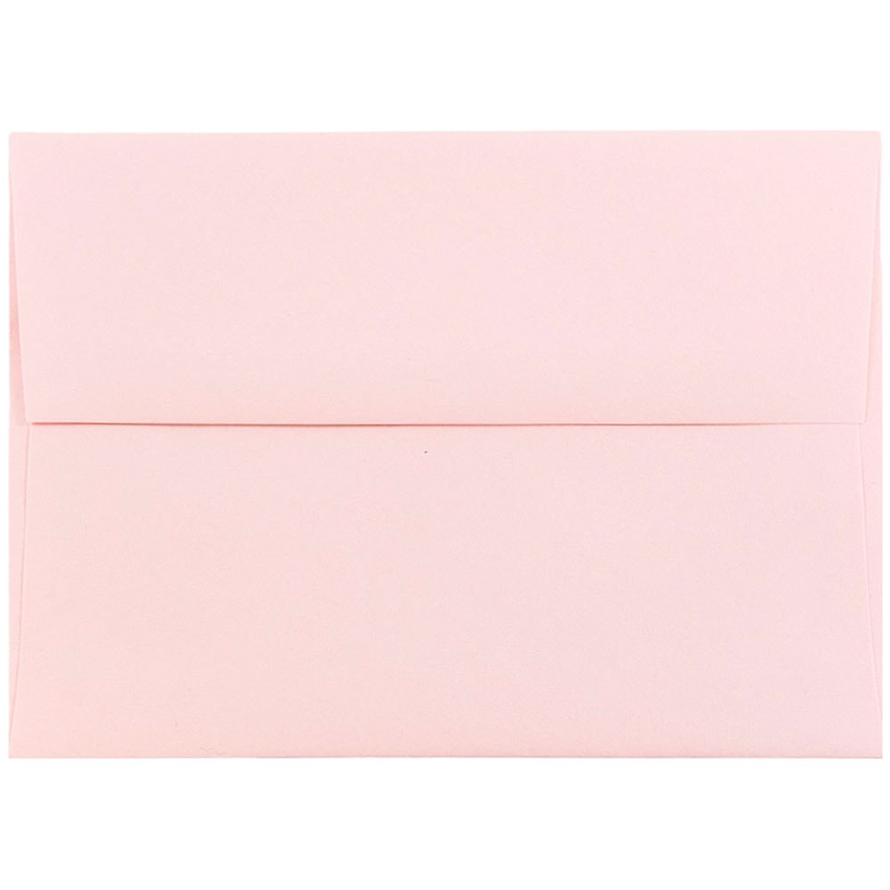 JAM Paper Booklet Invitation Envelopes, A6, Gummed Seal, Light Baby Pink, Pack Of 25 MPN:155625