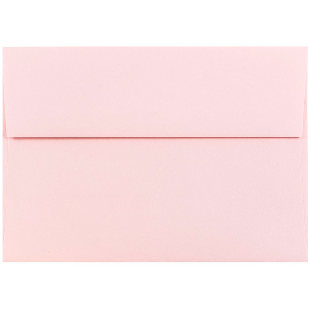JAM Paper Booklet Invitation Envelopes, A7, Gummed Seal, Light Baby Pink, Pack Of 25 MPN:155627
