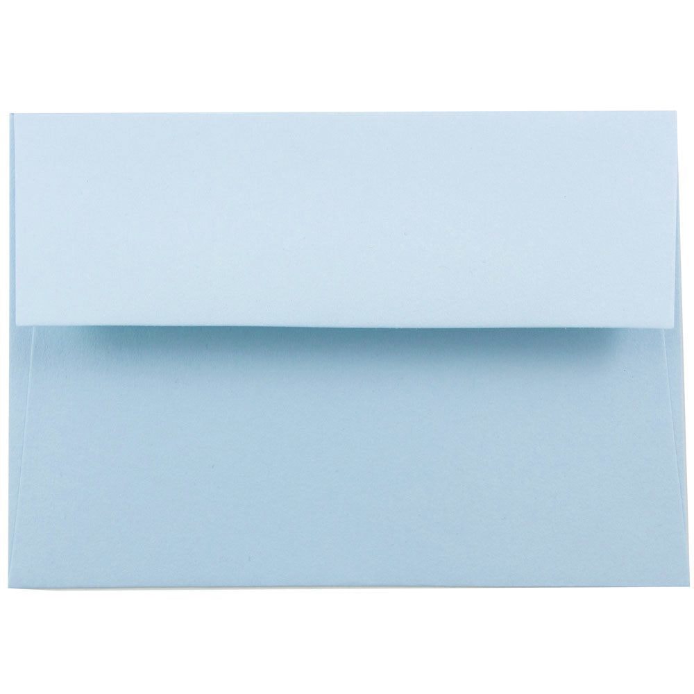 JAM Paper Booklet Invitation Envelopes, A7, Gummed Seal, Light Baby Blue, Pack Of 25 MPN:155628