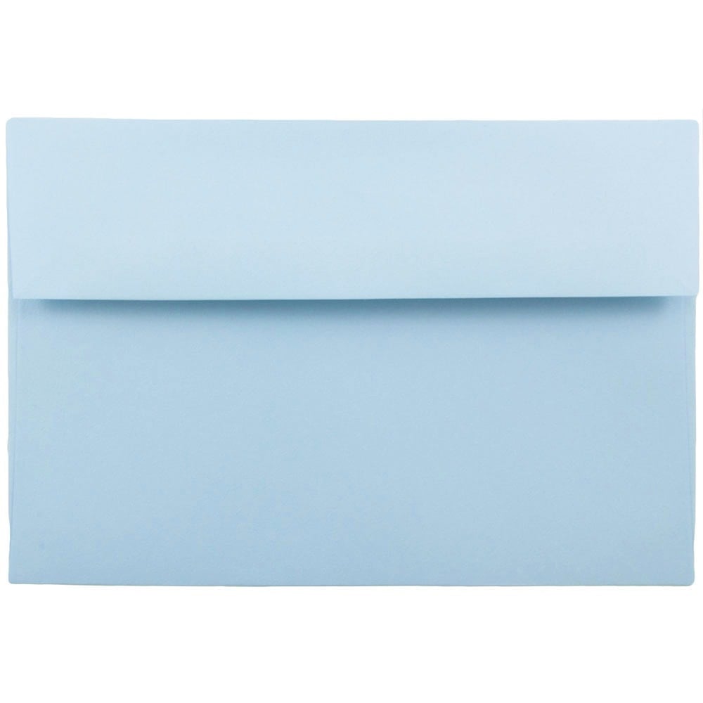 JAM Paper Booklet Invitation Envelopes, A8, Gummed Seal, Light Baby Blue, Pack Of 25 MPN:155630