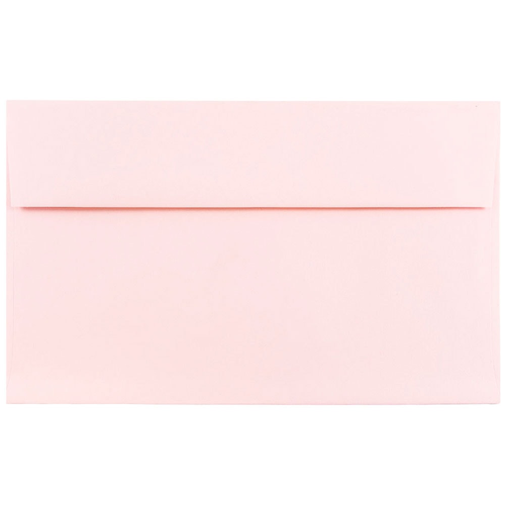 JAM Paper Booklet Invitation Envelopes, A10, Gummed Seal, Baby Pink, Pack Of 25 MPN:155688