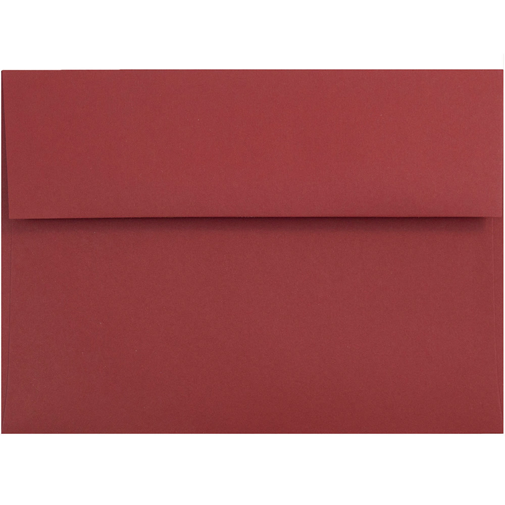 JAM Paper Booklet Invitation Envelopes, A6, Gummed Seal, Dark Red, Pack Of 25 MPN:157458