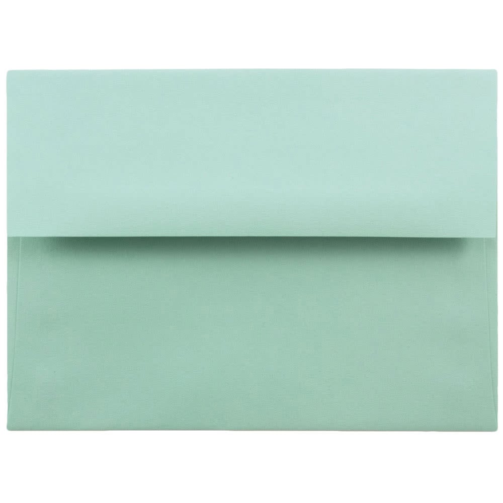JAM Paper Booklet Invitation Envelopes, A6, Gummed Seal, Aqua Blue, Pack Of 25 MPN:157460