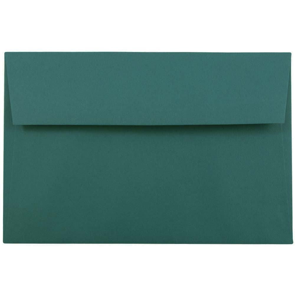 JAM Paper Booklet Invitation Envelopes, A9, Gummed Seal, Teal, Pack Of 25 MPN:157463