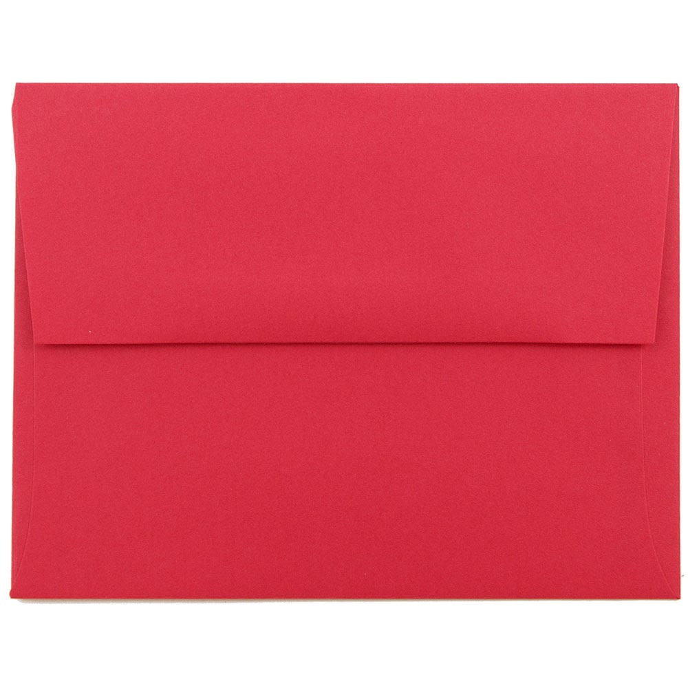 JAM Paper Booklet Invitation Envelopes, A2, Gummed Seal, 30% Recycled, Red, Pack Of 25 MPN:15845
