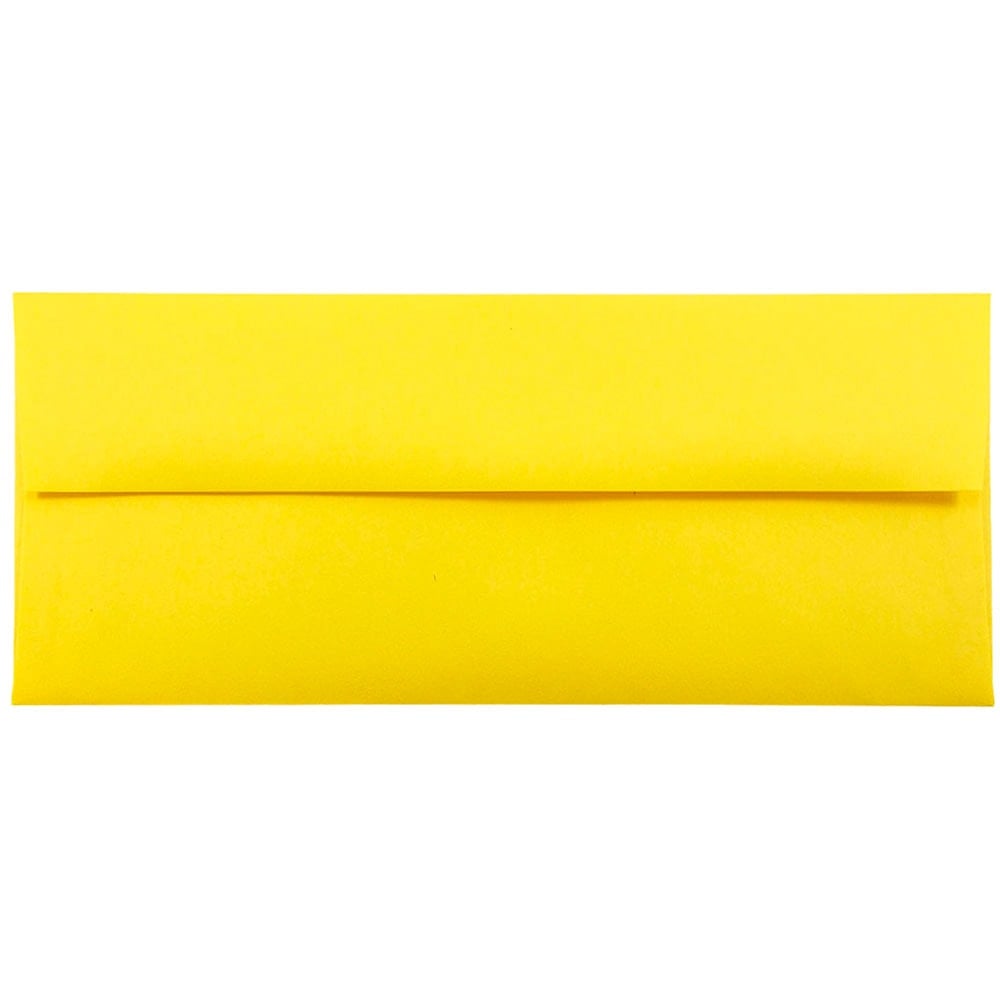 JAM PAPER #10 Business Colored Envelopes, 4 1/8in x 9 1/2in, Yellow, Pack Of 25 MPN:15859