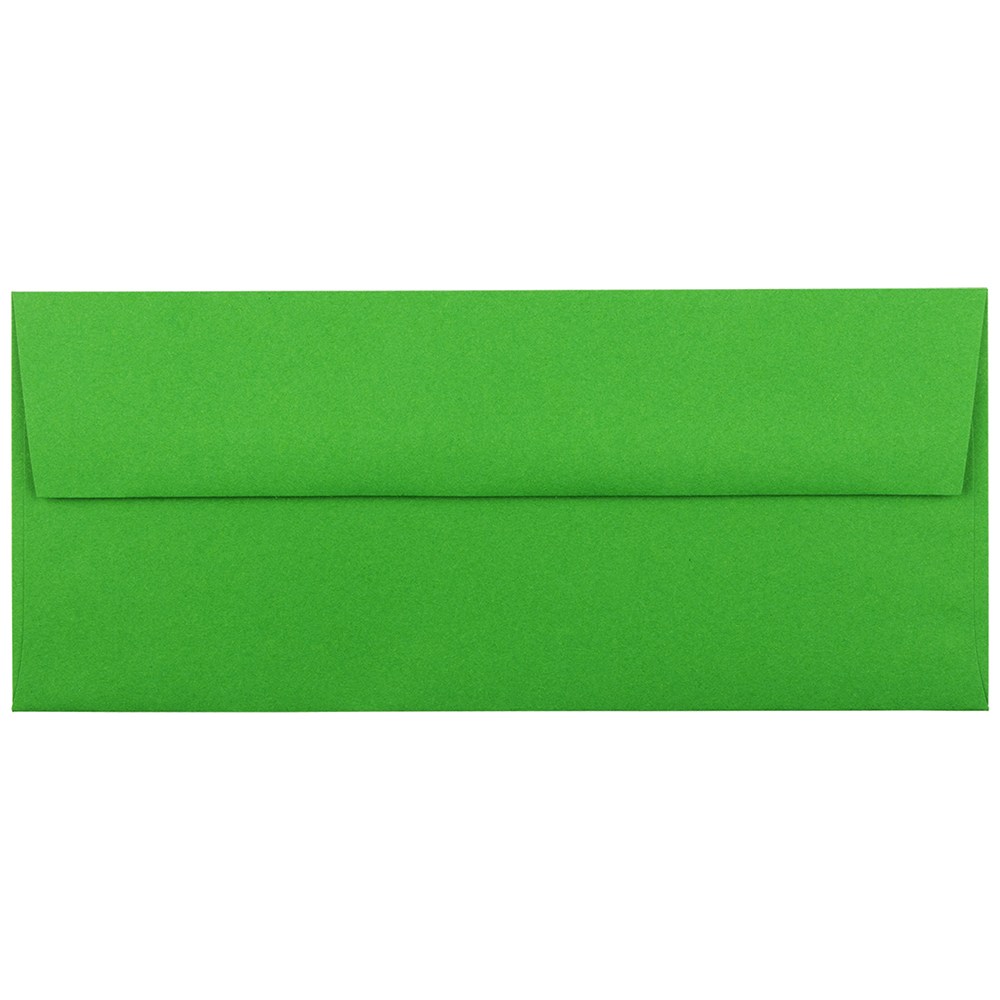 JAM PAPER #10 Business Colored Envelopes, 4 1/8in x 9 1/2in, Green, 25/Pack MPN:15862