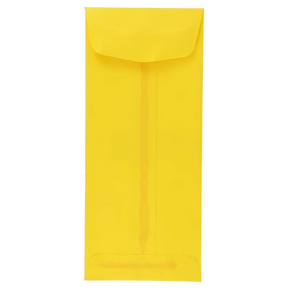JAM Paper #10 Policy Envelopes, Gummed Seal, 30% Recycled, Yellow, Pack Of 25 MPN:15877