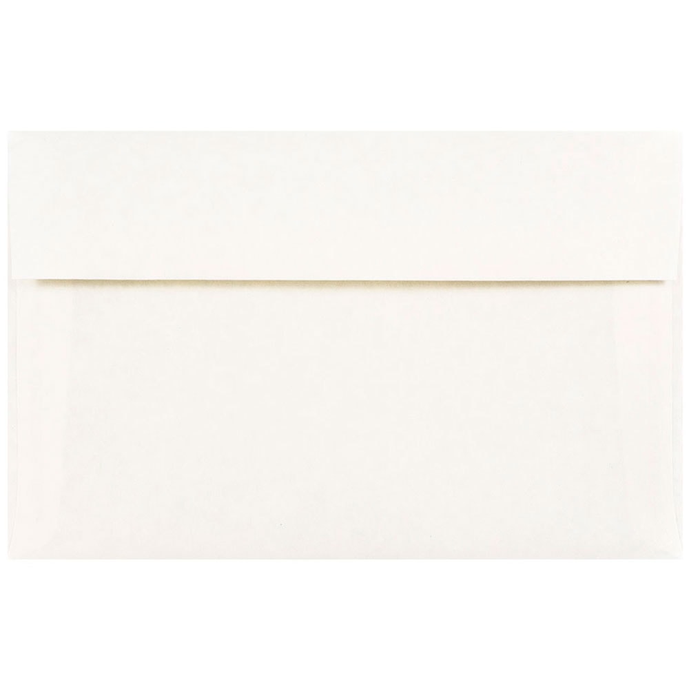JAM Paper Parchment Booklet Invitation Envelopes, A10, Gummed Seal, 30% Recycled, White, Pack Of 25 MPN:16082