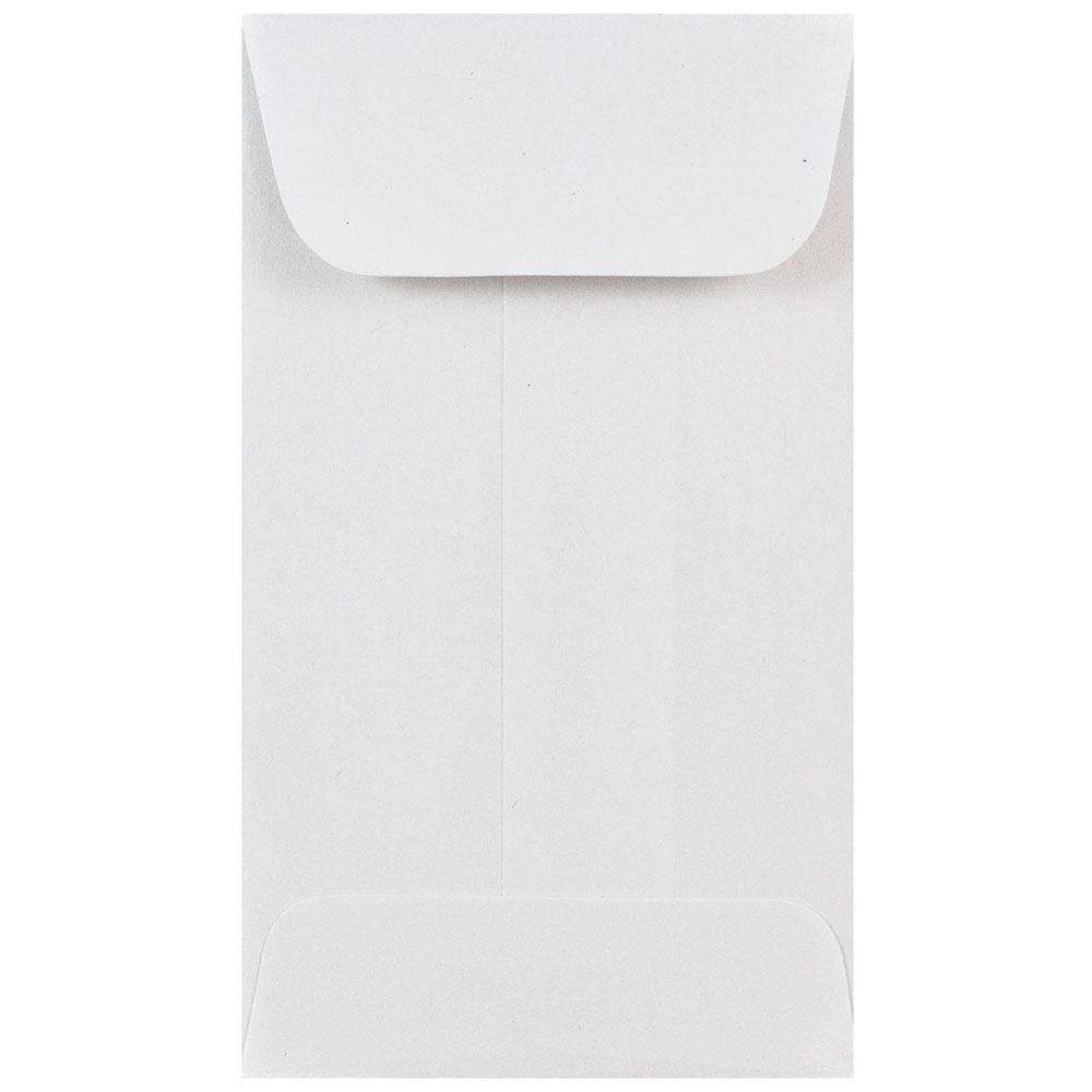 JAM PAPER #3 Coin Business Commercial Envelopes, 2 1/2in x 4 1/4in, White, Pack Of 25 MPN:1623183
