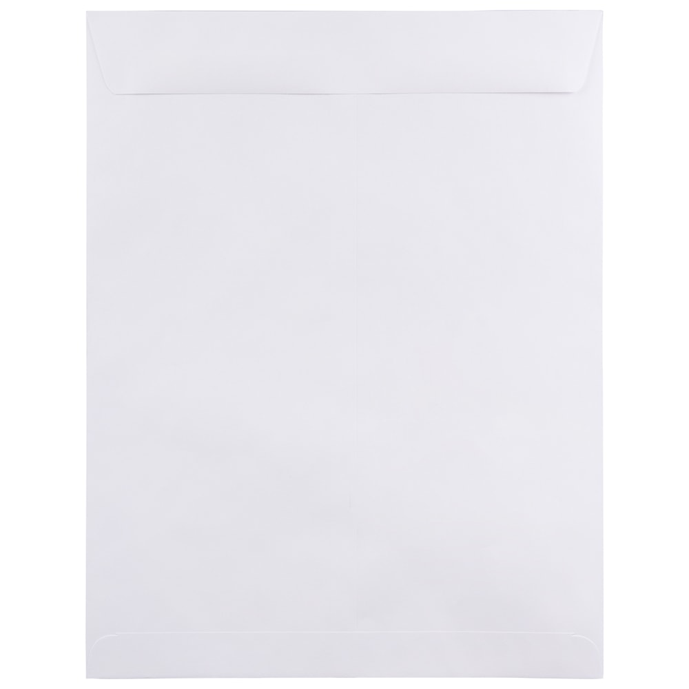 JAM Paper Open-End 12in x 15 1/2in Catalog Envelopes, Gummed Seal, White, Pack Of 25 MPN:1623202