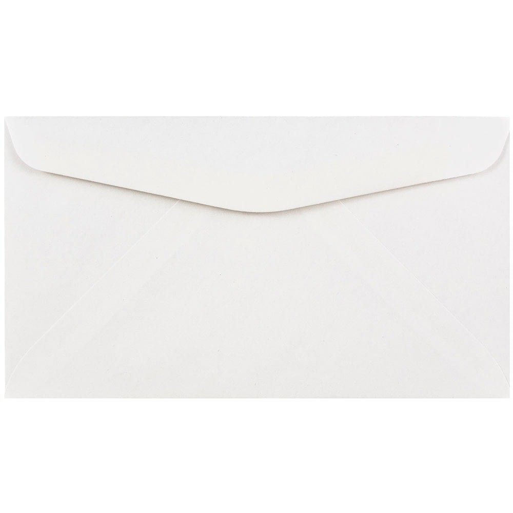 JAM Paper Booklet Envelopes, 3 5/8in x 6 1/2in, Gummed Seal, White, Pack Of 25 MPN:1633983