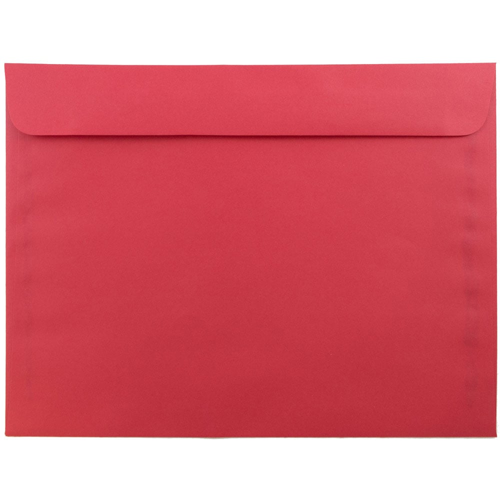JAM Paper Booklet Envelopes, 9in x 12in, Gummed Seal, 30% Recycled, Red, Pack Of 25 MPN:17253