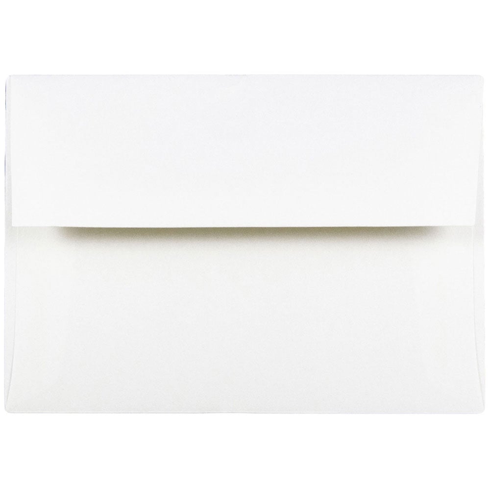 JAM Paper Booklet Invitation Envelopes, A2, Gummed Seal, Strathmore Bright White, Pack Of 25, 191151 MPN:191151