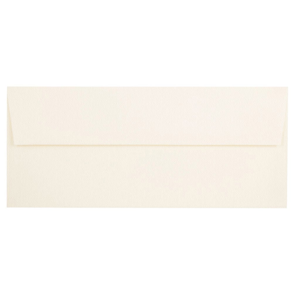 JAM PAPER #10 Business Strathmore Envelopes, 4 1/8 x 9 1/2, Natural White Linen, 25/Pack MPN:191170