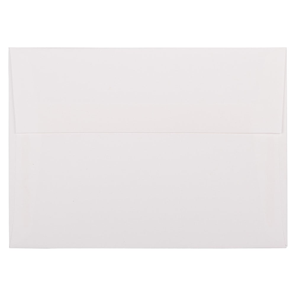 JAM Paper Booklet Invitation Envelopes, A7, Gummed Seal, 30% Recycled, Strathmore Bright White, Pack Of 25 MPN:191189