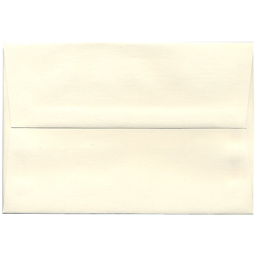 JAM Paper Booklet Invitation Envelopes, A8, Gummed Seal, Strathmore Natural White, Pack Of 25 MPN:191205