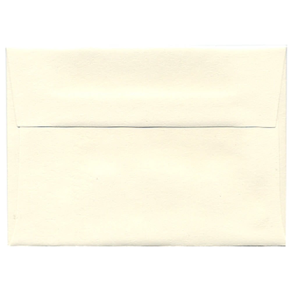 JAM Paper Booklet Envelopes (Strathmore Paper), #4 Bar (A1), Gummed Seal, Strathmore Natural White Wove, Pack Of 25 MPN:194891